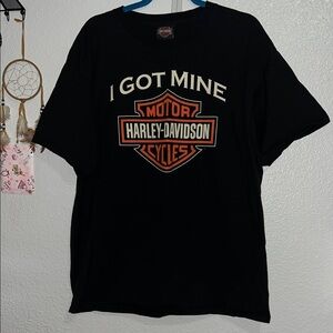 Harley-Davidson Black and Orange Tee Texas Large